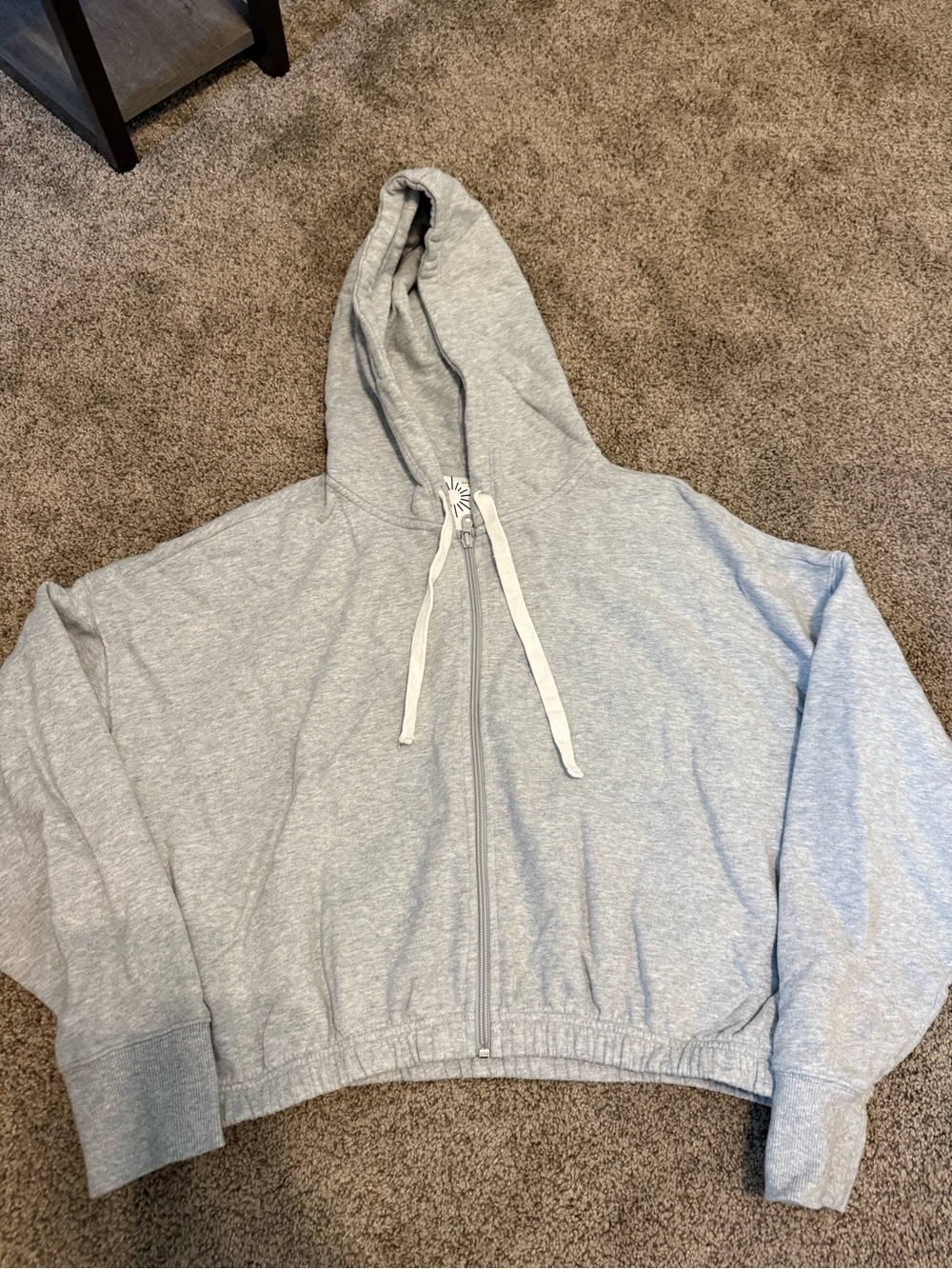 Light Gray Full-Zip Hooded Cardigan - Women's Casual Layer
